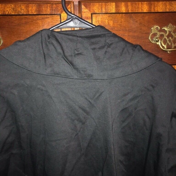 Courtenay Black Spandex Stretch Button Down Blazer Jacket 20W Cuff Sleeves - Picture 6 of 9